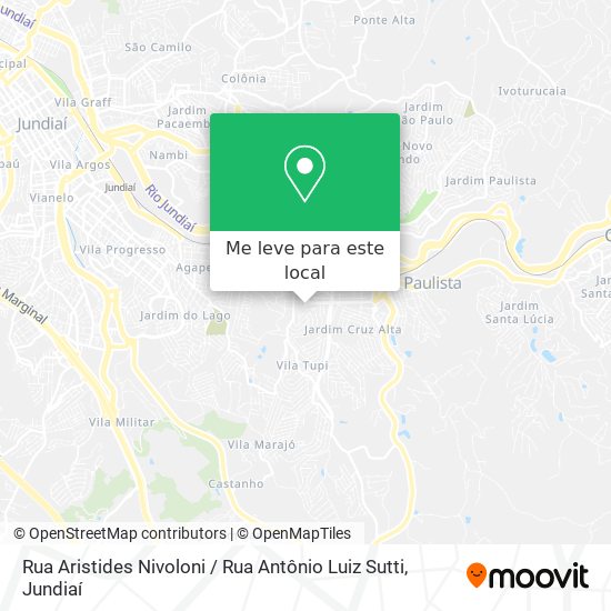 Rua Aristides Nivoloni / Rua Antônio Luiz Sutti mapa