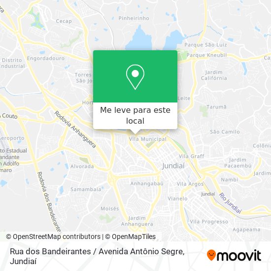 Rua dos Bandeirantes / Avenida Antônio Segre mapa