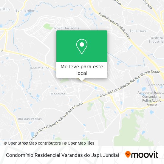 Condomínio Residencial Varandas do Japi mapa