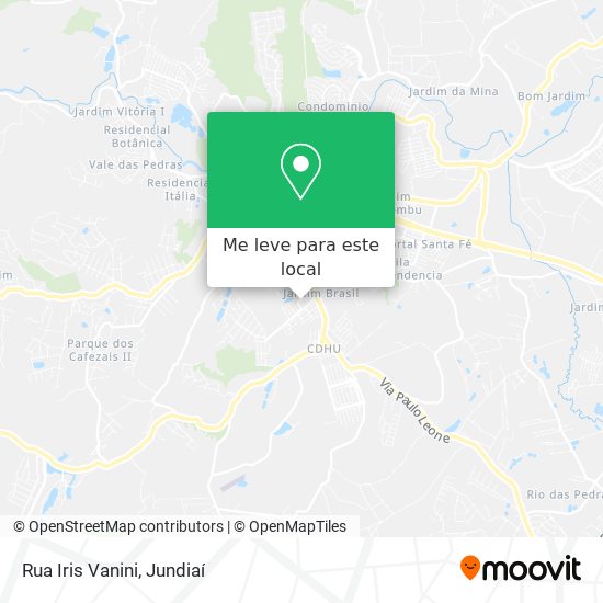Rua Iris Vanini mapa