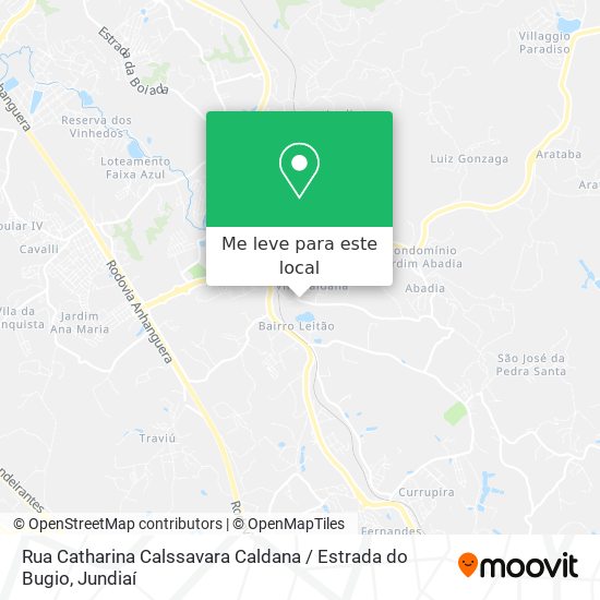Rua Catharina Calssavara Caldana / Estrada do Bugio mapa