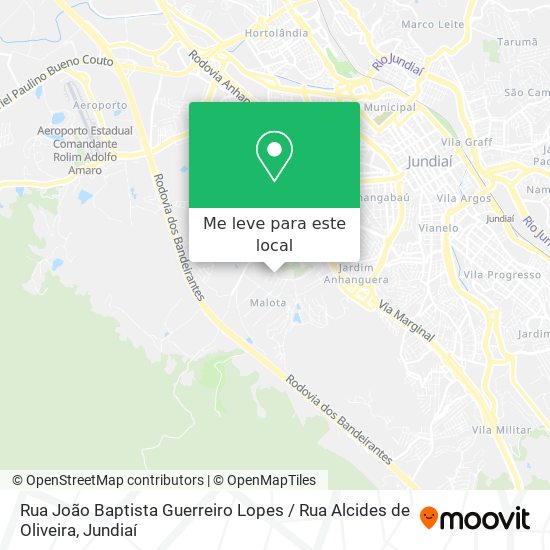 Rua João Baptista Guerreiro Lopes / Rua Alcides de Oliveira mapa
