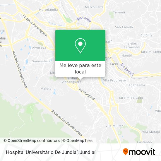 Hospital Universitário De Jundiaí mapa