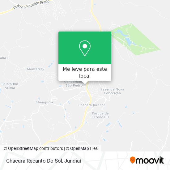 Chácara Recanto Do Sol mapa