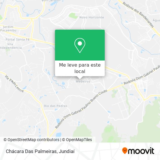 Chácara Das Palmeiras mapa