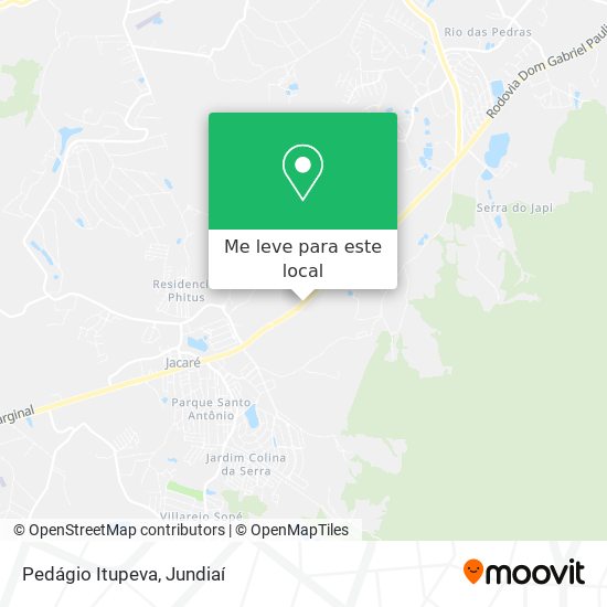 Pedágio Itupeva mapa