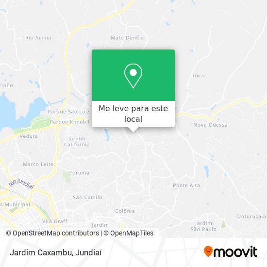 Jardim Caxambu mapa