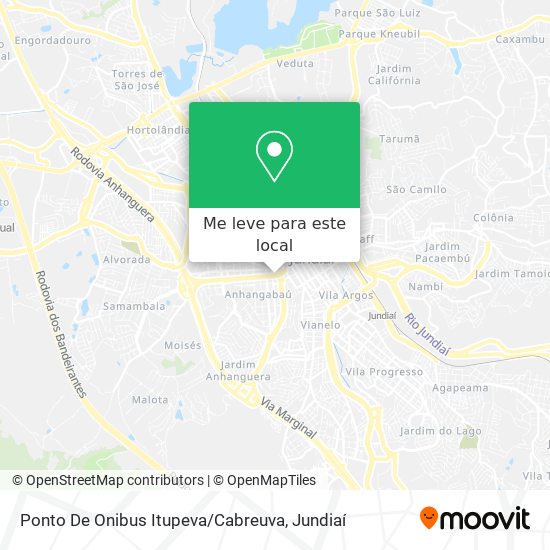 Ponto De Onibus Itupeva / Cabreuva mapa