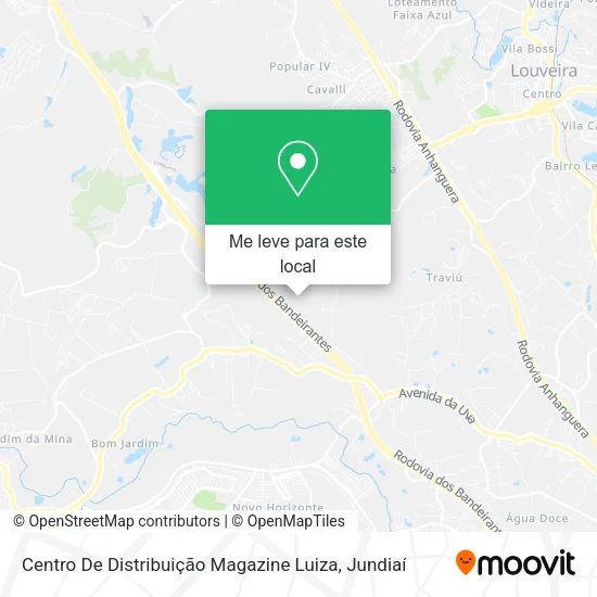 Centro De Distribuição Magazine Luiza mapa