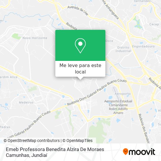 Emeb Professora Benedita Alzira De Moraes Camunhas mapa