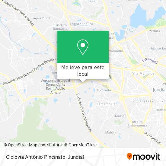 Ciclovia Antônio Pincinato mapa