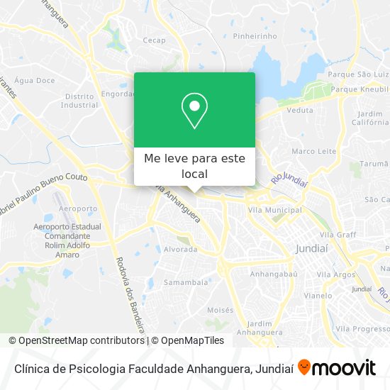 Clínica de Psicologia Faculdade Anhanguera mapa