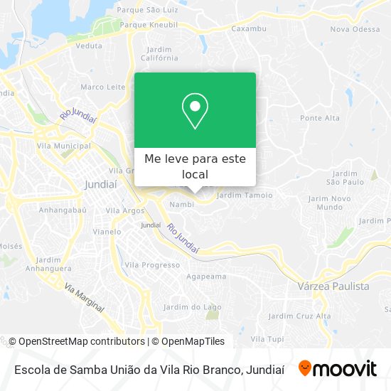 Escola de Samba União da Vila Rio Branco mapa