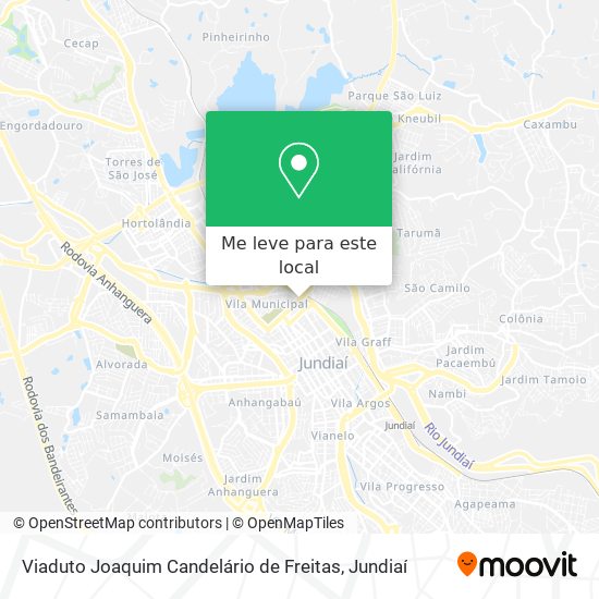 Viaduto Joaquim Candelário de Freitas mapa