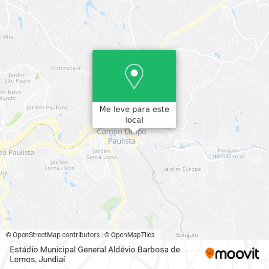 Estádio Municipal General Aldévio Barbosa de Lemos mapa