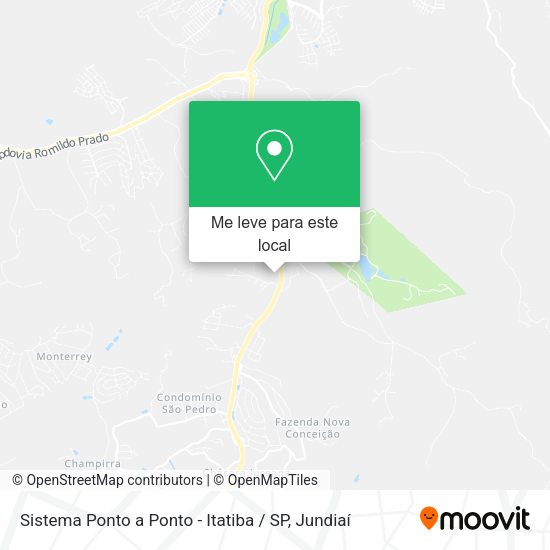 Sistema Ponto a Ponto - Itatiba / SP mapa