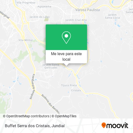 Buffet Serra dos Cristais mapa