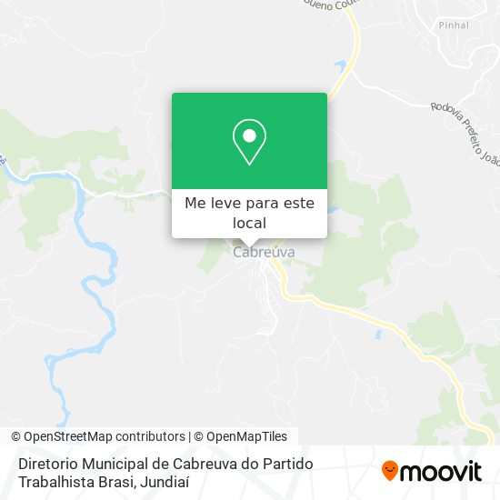Diretorio Municipal de Cabreuva do Partido Trabalhista Brasi mapa