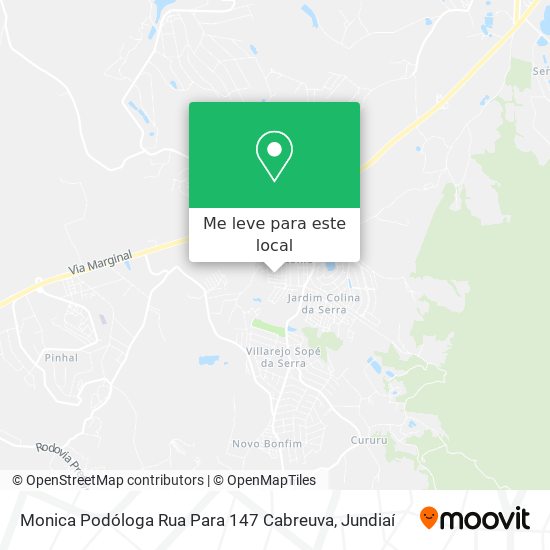 Monica Podóloga Rua Para 147 Cabreuva mapa