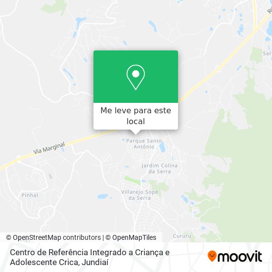 Centro de Referência Integrado a Criança e Adolescente Crica mapa