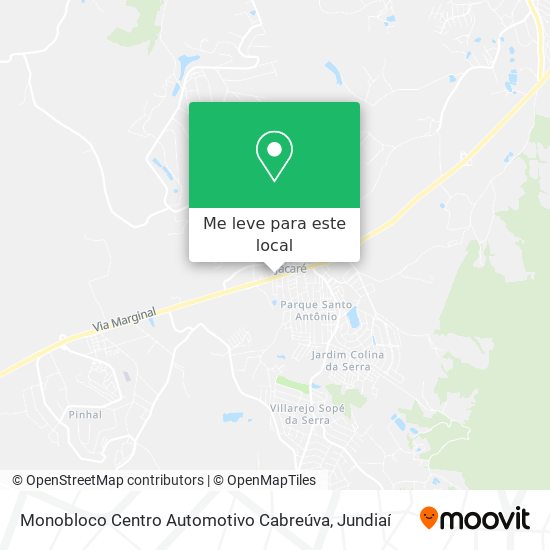 Monobloco Centro Automotivo Cabreúva mapa