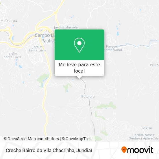 Creche Bairro da Vila Chacrinha mapa