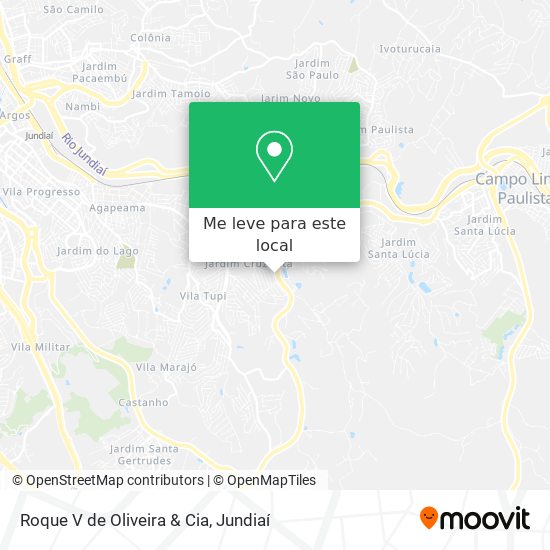 Roque V de Oliveira & Cia mapa