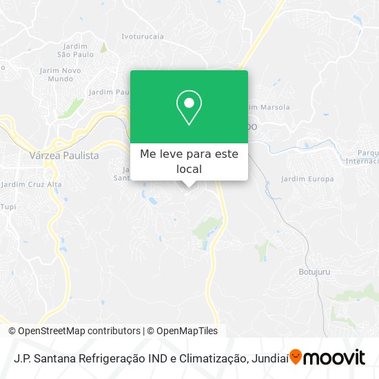 J.P. Santana Refrigeração IND e Climatização mapa