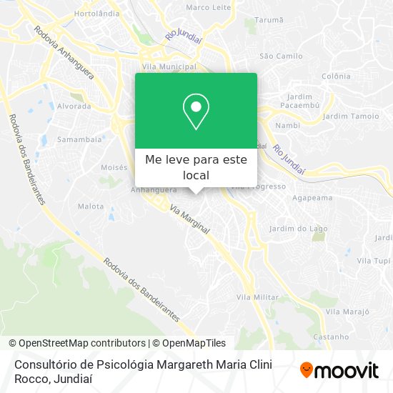 Consultório de Psicológia Margareth Maria Clini Rocco mapa