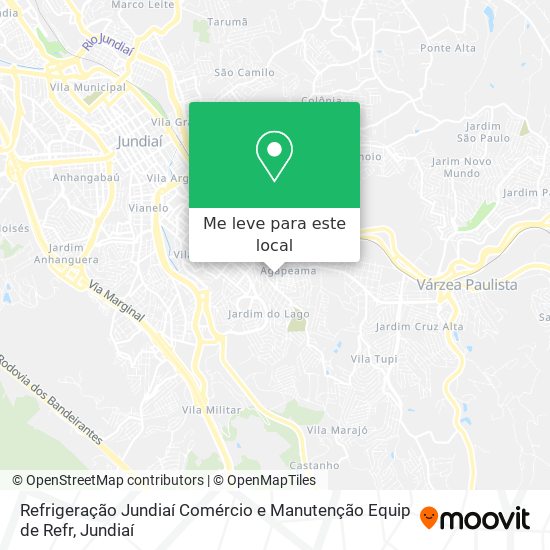 Refrigeração Jundiaí Comércio e Manutenção Equip de Refr mapa