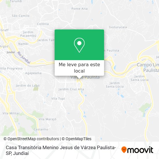 Casa Transitória Menino Jesus de Várzea Paulista-SP mapa