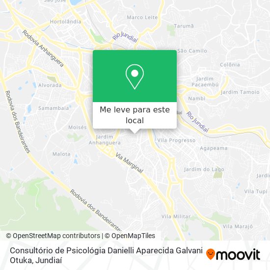 Consultório de Psicológia Danielli Aparecida Galvani Otuka mapa