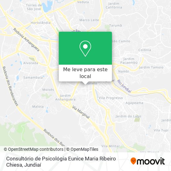 Consultório de Psicológia Eunice Maria Ribeiro Chiesa mapa