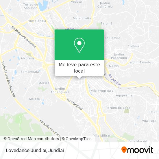 Lovedance Jundiaí mapa