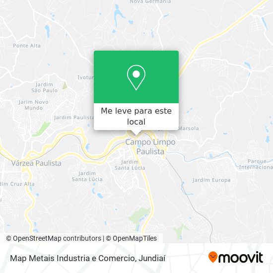 Map Metais Industria e Comercio mapa