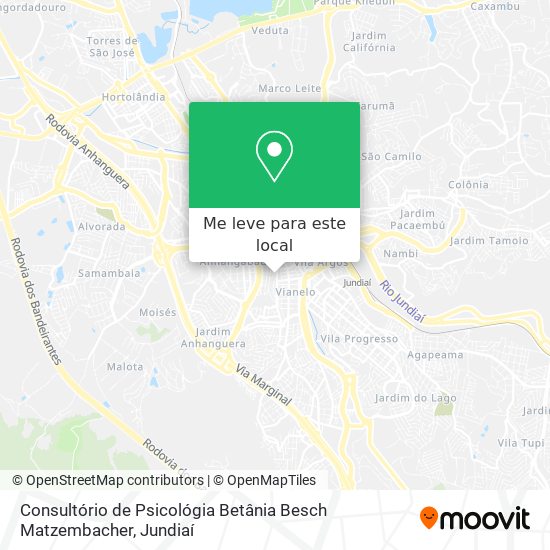 Consultório de Psicológia Betânia Besch Matzembacher mapa