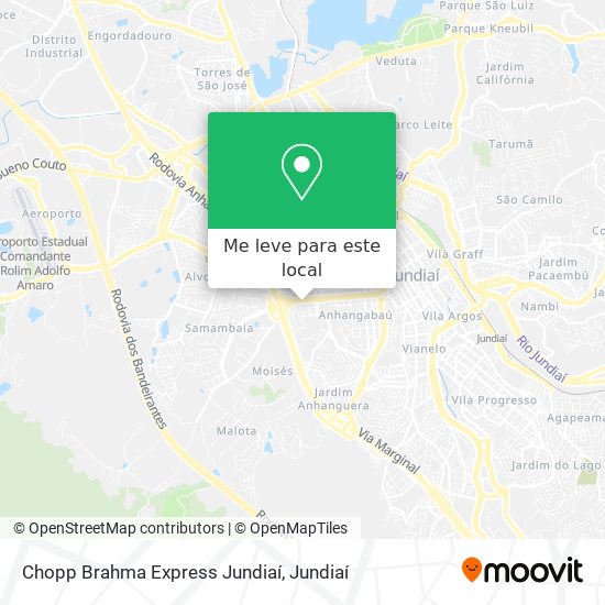 Chopp Brahma Express Jundiaí mapa