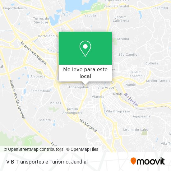 V B Transportes e Turismo mapa
