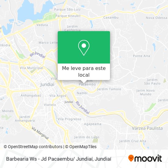 Barbearia Ws - Jd Pacaembu/ Jundiaí mapa