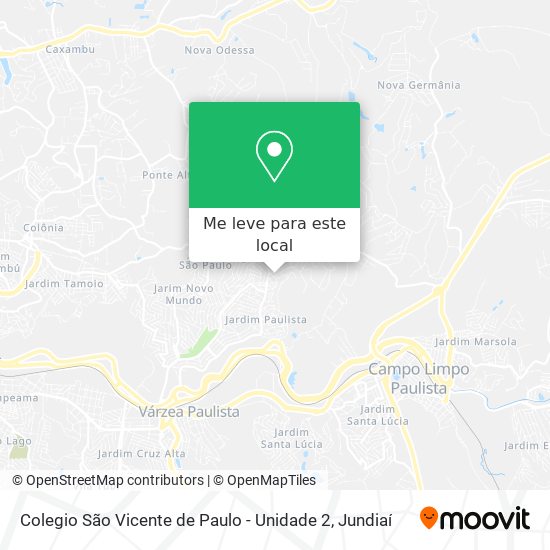 Colegio São Vicente de Paulo - Unidade 2 mapa
