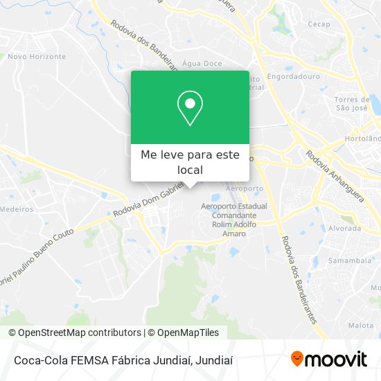Coca-Cola FEMSA Fábrica Jundiaí mapa