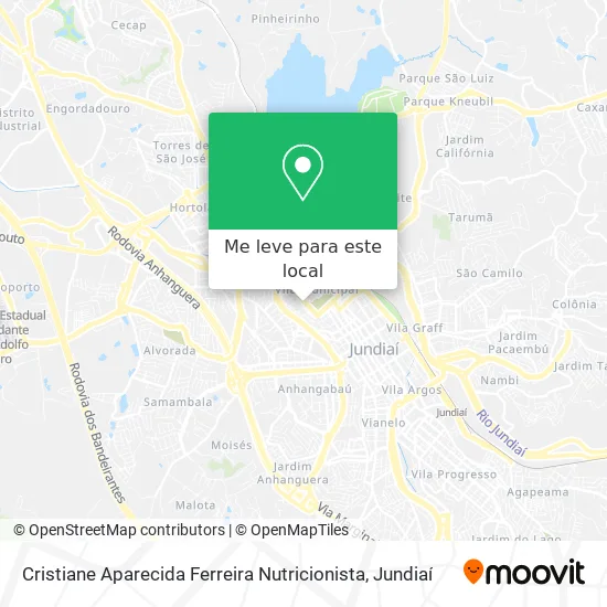 Cristiane Aparecida Ferreira Nutricionista mapa