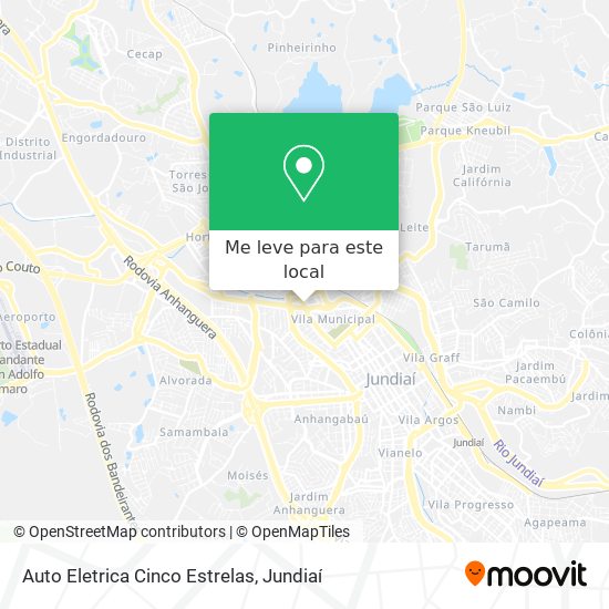 Auto Eletrica Cinco Estrelas mapa