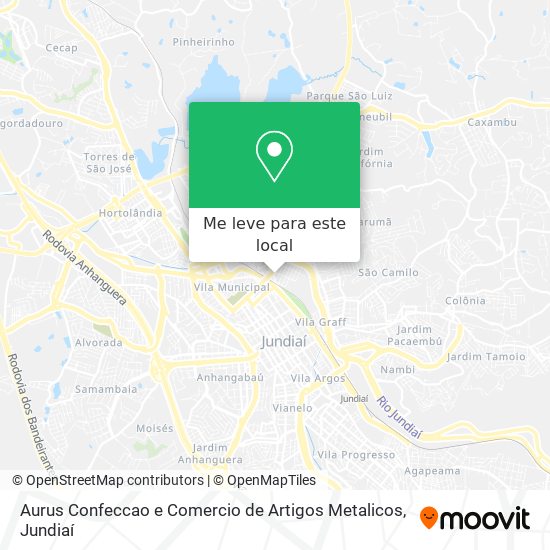 Aurus Confeccao e Comercio de Artigos Metalicos mapa