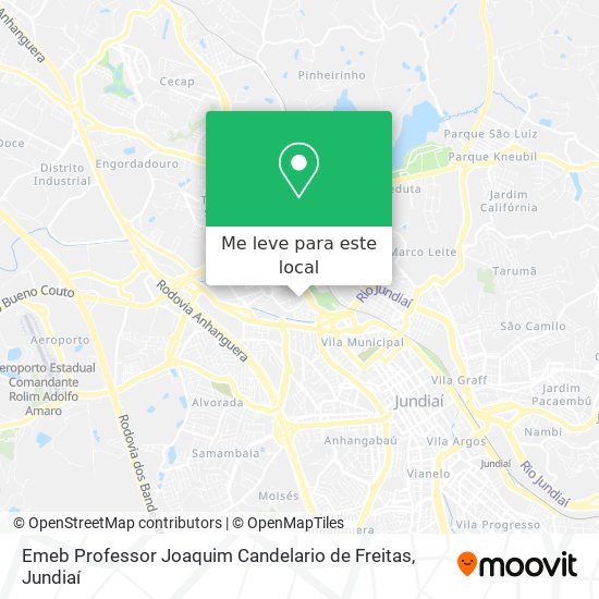 Emeb Professor Joaquim Candelario de Freitas mapa