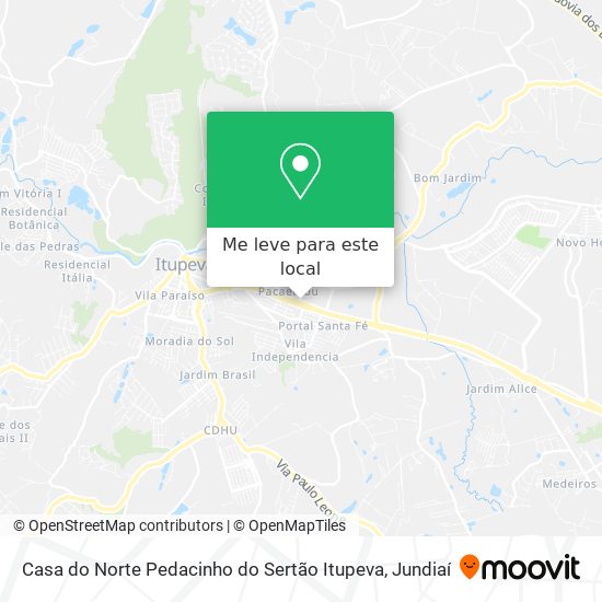 Casa do Norte Pedacinho do Sertão Itupeva mapa