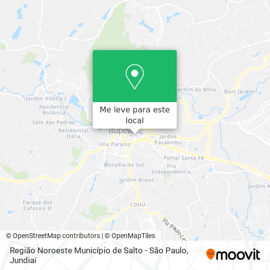 Região Noroeste Município de Salto - São Paulo mapa