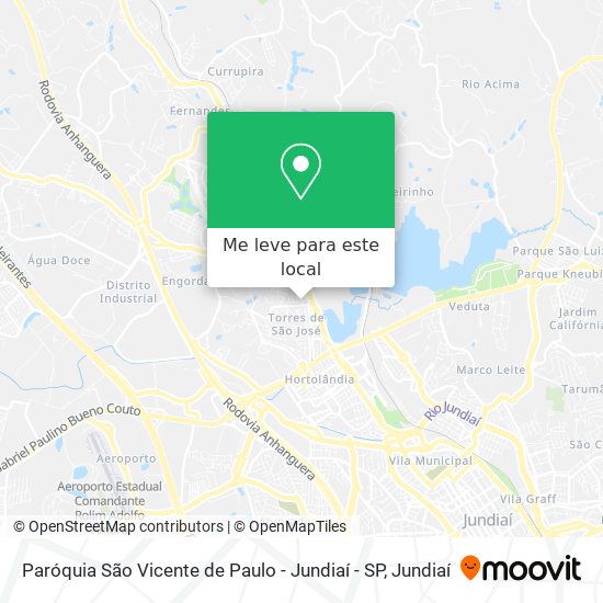 Paróquia São Vicente de Paulo - Jundiaí - SP mapa
