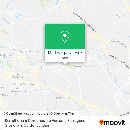 Serralheria e Comercio de Ferros e Ferragens Granero & Cardo mapa