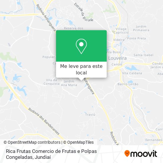 Rica Frutas Comercio de Frutas e Polpas Congeladas mapa